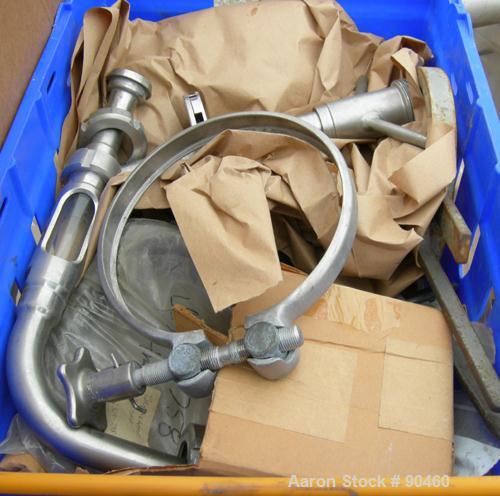 Used Westfalia SAMN-5036 Desludger Disc Centrifuge, 329 Stainless Steel Construction (Product Contact Areas). Max bowl speed 6500 RPM, separator design, light phase gravity liquid discharge, heavy ph...