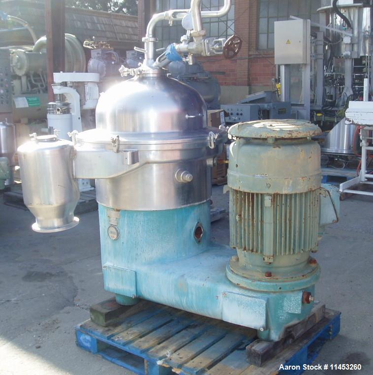 Used- Westfalia SAMR-15037 Desludger Disc Centrifuge