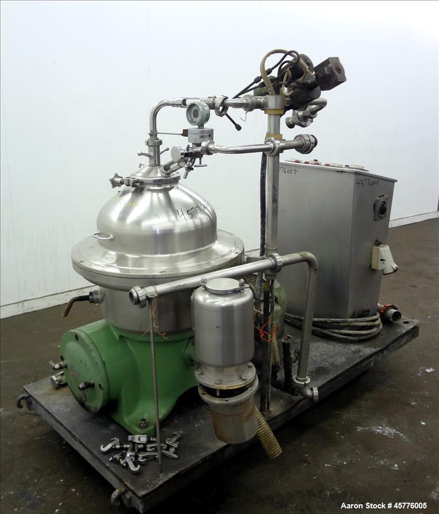 Used Westfalia SAMR-5036 Desludger Disc Centrifuge.