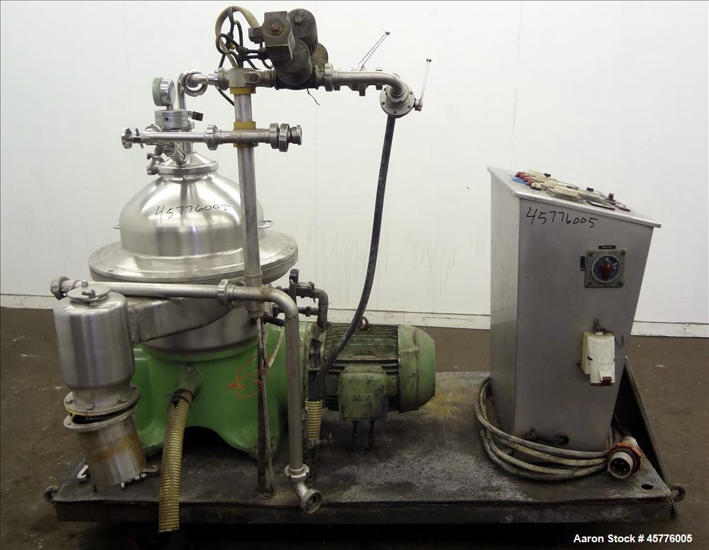Used Westfalia SAMR-5036 Desludger Disc Centrifuge.