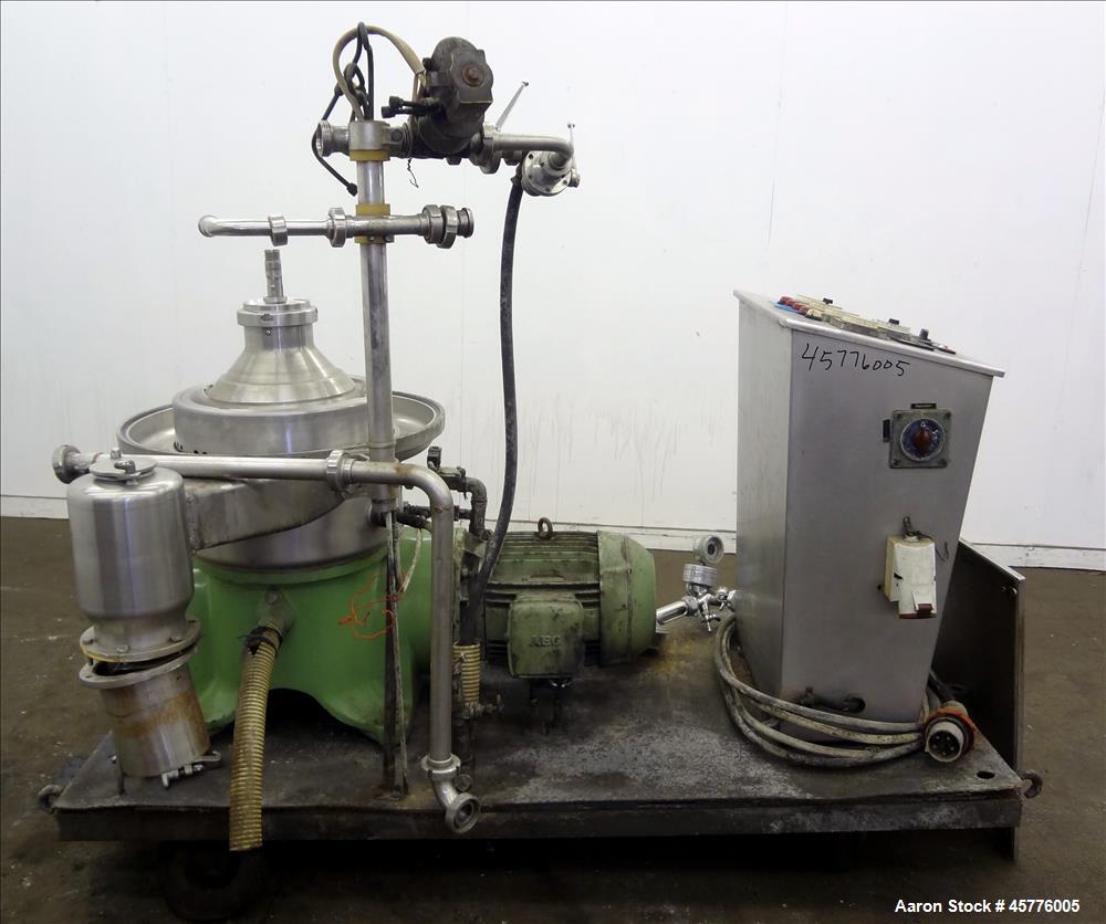 Used Westfalia SAMR-5036 Desludger Disc Centrifuge.