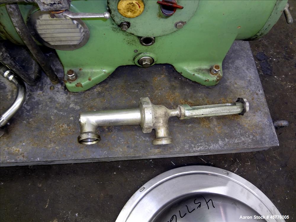 Used Westfalia SAMR-5036 Desludger Disc Centrifuge.