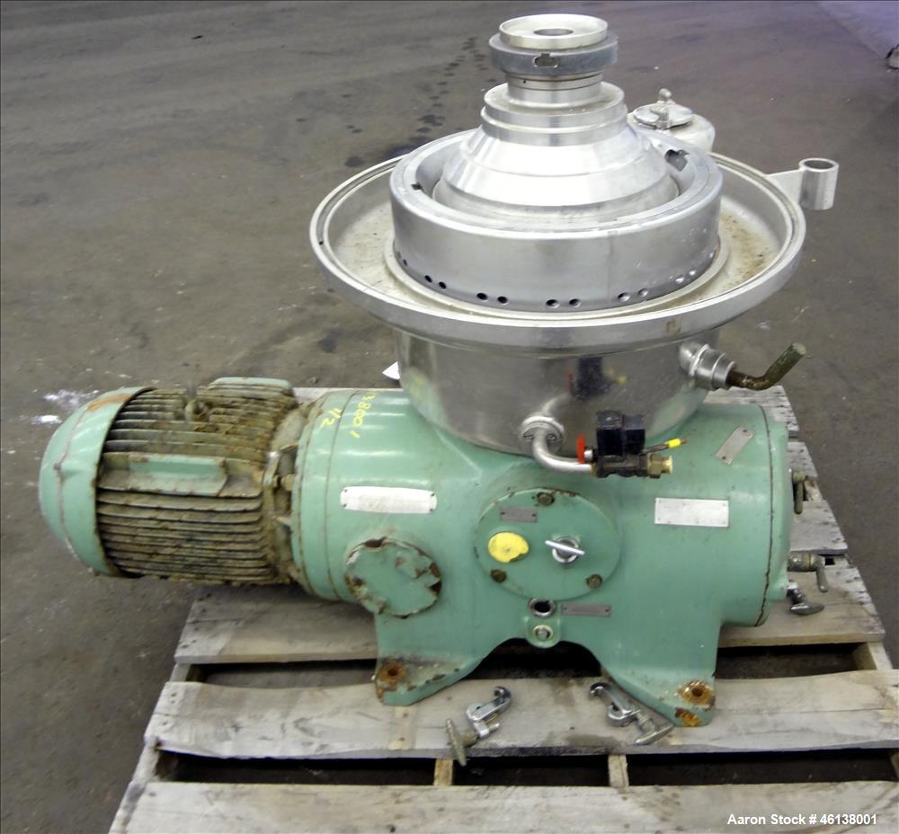 Used- Westfalia SAMR-5036 Desludger Disc Centrifuge