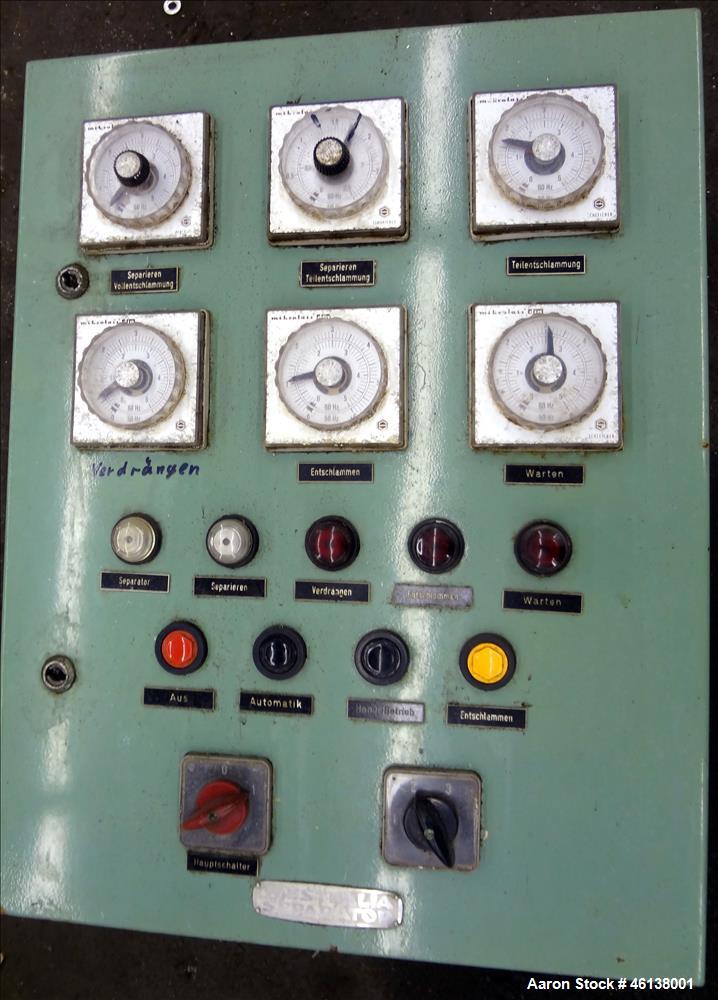 Used Westfalia SAMR-5036 Desludger Disc Centrifuge