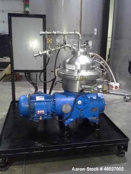 Used Westfalia Desludger Disc Centrifuge. Model SAMR-5036