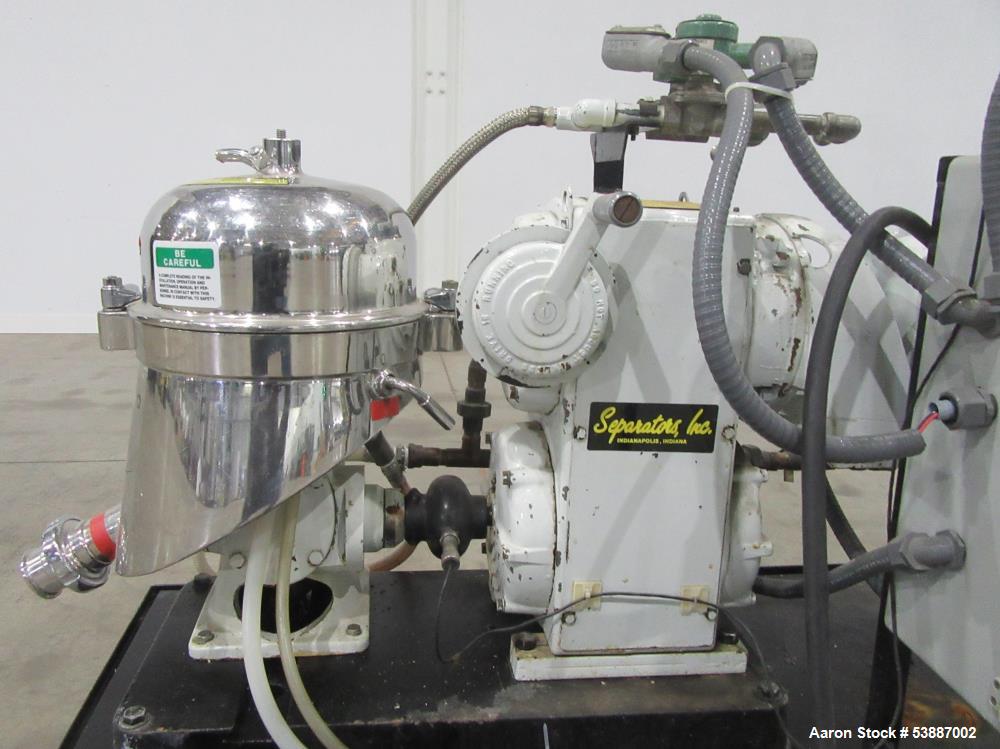 Used Westfalia SAOH 205 Disc Separator Centrifuge – 10,000 RPM, 100 GPH