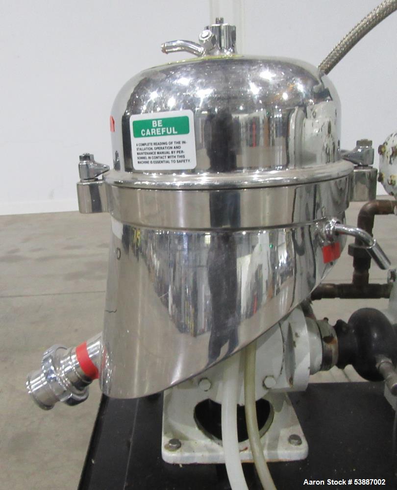Used Westfalia SAOH 205 Disc Separator Centrifuge – 10,000 RPM, 100 GPH