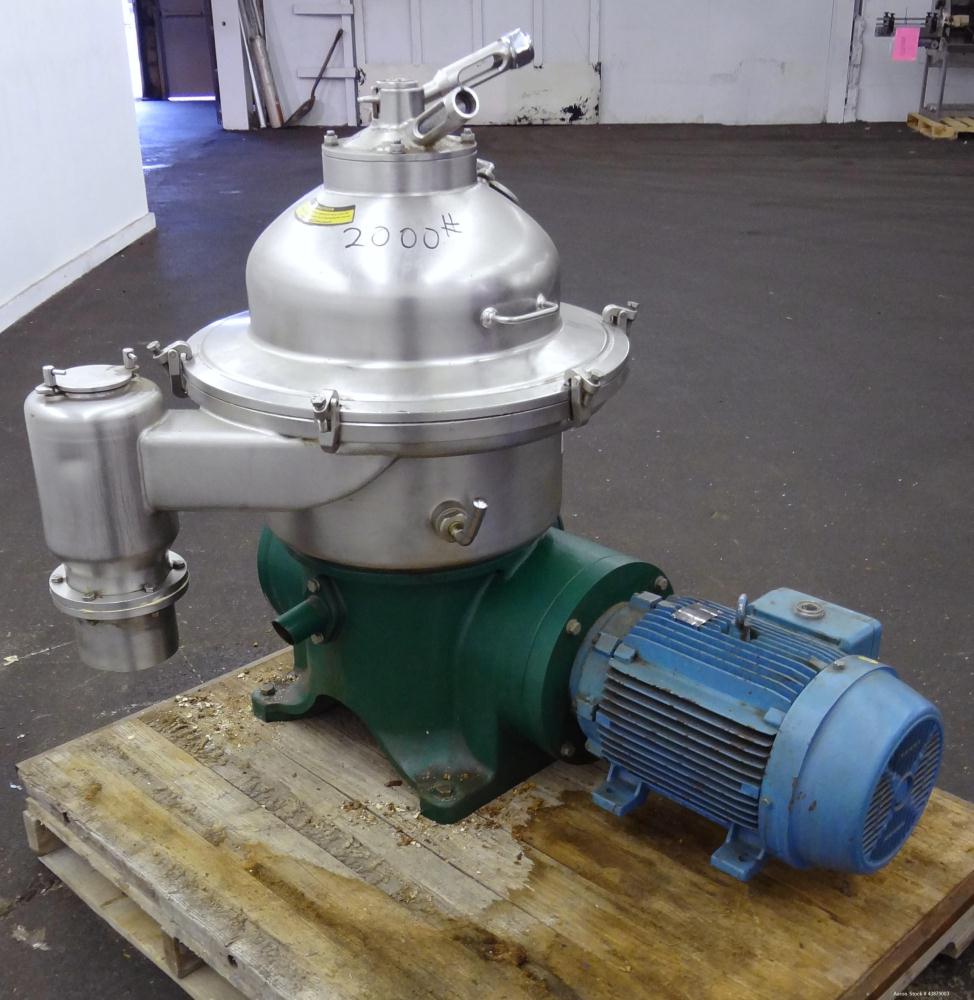 Used Stainless Steel Westfalia Desludger Disc Centrifuge, SAOH-5036   