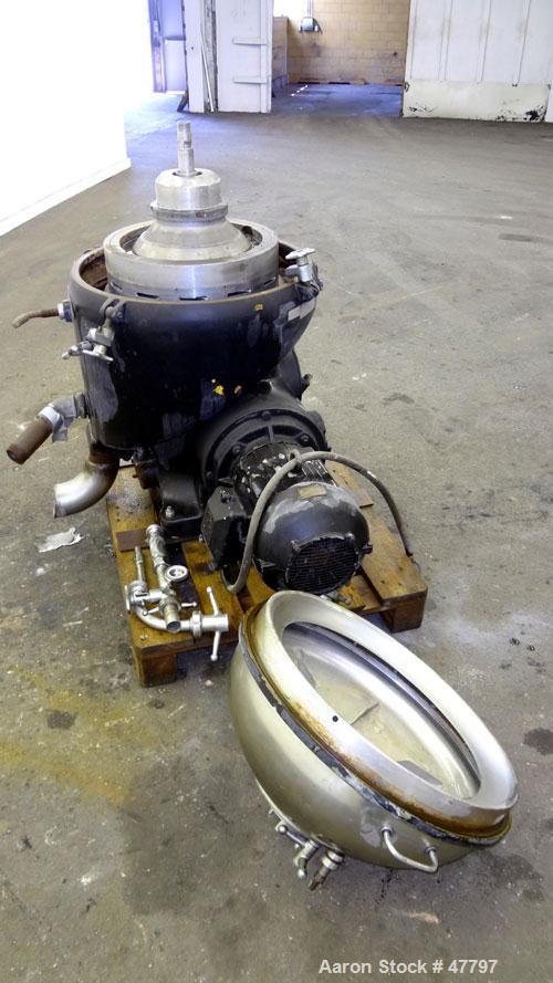 Used Stainless steel Westfalia Disc Centrifuge, SAOOH-4006 