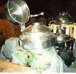 Used Stainless steel Westfalia Disc Centrifuge, SAOOH-4006 