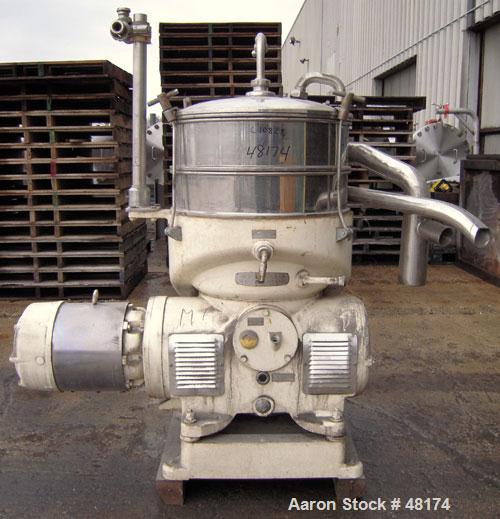 Used Stainless Steel Westfalia Disc Centrifuge, SAOOM-5016