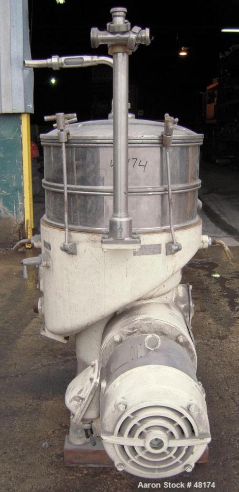 Used Stainless Steel Westfalia Disc Centrifuge, SAOOM-5016