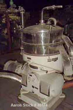 Used Stainless Steel Westfalia Disc Centrifuge, SAOOM-5016