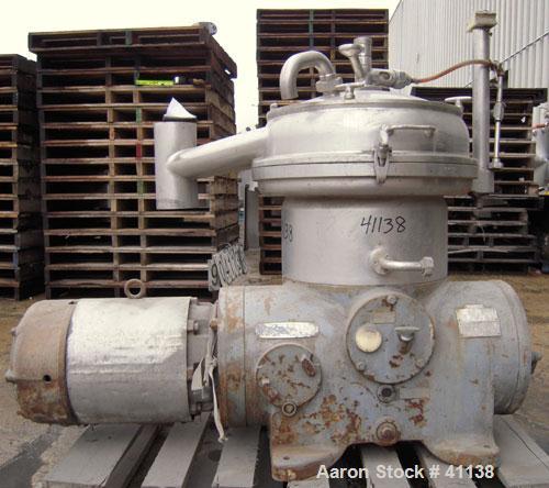 Used- Stainless Steel Westfalia Desludger Disc Centrifuge, SAOWH-3036 