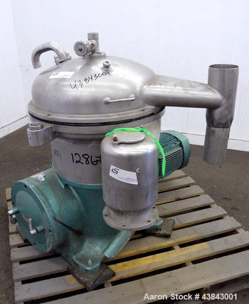 Used Westfalia Desludging Disc Centrifuge, SAOWH-3036
