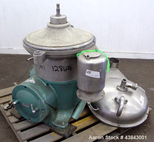 Used- Westfalia Desludging Disc Centrifuge, SAOWH-3036