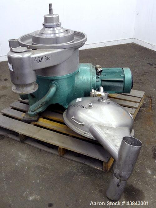 Used Westfalia Desludging Disc Centrifuge, SAOWH-3036