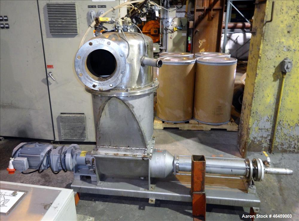 Used Westfalia SB-80-33-177 Desludger Disc Centrifuge. 316 Stainless steel construction (product contact areas), maximum bowl speed 4420 rpm, separator design (Liquid/liquid/solids separation), self-...