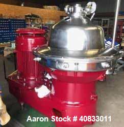 Used- Westfalia SB-80-36-177 Desludger Disc Centrifuge