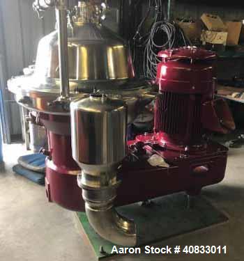 Used Westfalia SB-80-36-177 Desludger Disc Centrifuge