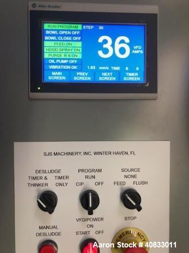 Used Westfalia SB-80-36-177 Desludger Disc Centrifuge