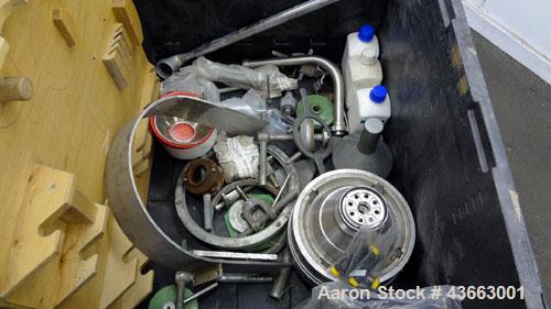 Used Westfalia SB-14-36-076 Desluder Disc Centrifuge. 316 Stainless Steel on product contact areas. Maximum bowl speed 7570 rpm. clarifier design (liquid/solid separation), self-thinking solids disch...