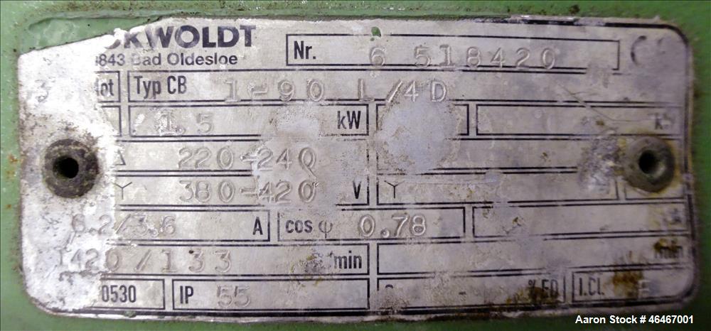 Used Westfalia SC-20-06-076 Desludger Disc Centrifuge