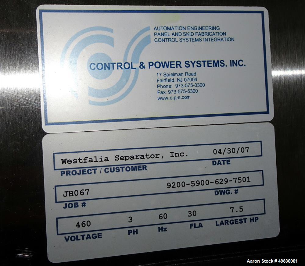 Used GEA Westfalia SC-6-06-076 Desludger Disc Centrifuge