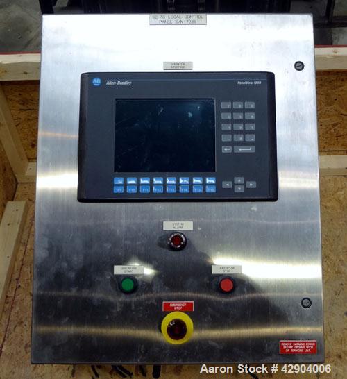 Used GEA Westfalia SC-70-36-777 Desludger Disc Centrifuge. Stainless steel construction (product contact areas), clarifier design (liquid/solids separation), timed solids discharge, centripetal pump ...