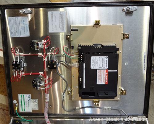 Used GEA Westfalia SC-70-36-777 Desludger Disc Centrifuge. Stainless steel construction (product contact areas), clarifier design (liquid/solids separation), timed solids discharge, centripetal pump ...