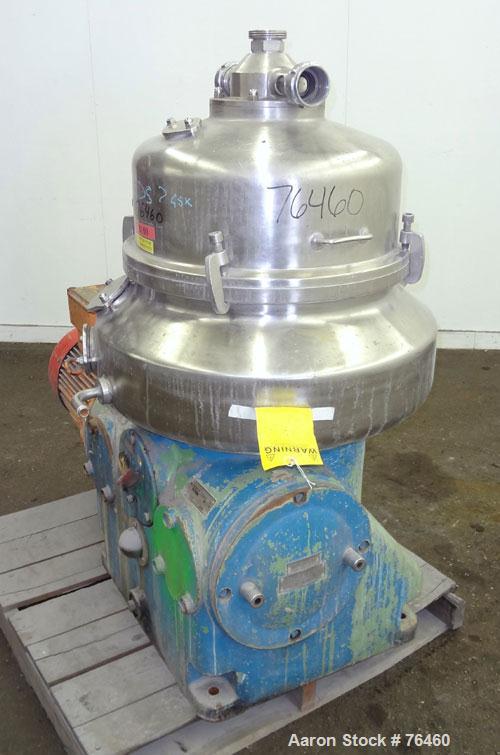 Used Stainless Steel Westfalia Desludger Disc Centrifuge, VA-35-09-566