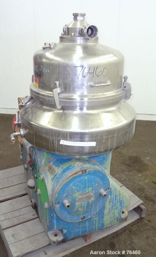 Used Stainless Steel Westfalia Desludger Disc Centrifuge, VA-35-09-566