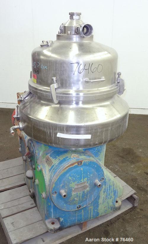 Used- Stainless Steel Westfalia Desludger Disc Centrifuge, VA-35-09-566