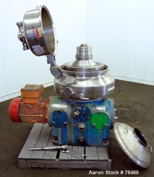 Used Stainless Steel Westfalia Desludger Disc Centrifuge, VA-35-09-566