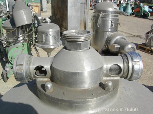Used Stainless Steel Westfalia Desludger Disc Centrifuge, VA-35-09-566