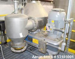 Unused- Flottweg Desludger Disc Centrifuge, Model AC 2000-430. 316 Stainless Steel. Maximum bowl speed 5700 rpm, separator d...