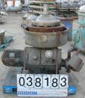 USED: Alfa-Laval AFPX-309-14B desludger centrifuge, 316 stainless steel, separator top feed. Driven by a 30 kw, 3/50 direct drive motor. Mounted on a carbon steel base.