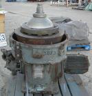 USED: Alfa-Laval AFPX-309-14B desludger centrifuge, 316 stainless steel, separator top feed. Driven by a 30 kw, 3/50 direct drive motor. Mounted on a carbon steel base.