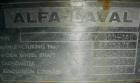 USED: Alfa-Laval AFPX-309-74B desludger centrifuge, 316 stainless steel, separator top feed. Driven by a 30 kw, 3/50/400/440 volt, 1445 rpm direct drive motor. Mounted on a carbon steel base.