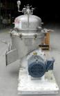 USED: Alfa Laval BRPX-213 desludger disc centrifuge. 316 stainless steel construction on product contact areas. Clarifier design, centripetal pump liquid discharge, direct drive configuration with mo...