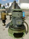 Used Alfa Laval BRPX-417-SFV-31CCL desludger disc centrifuge, 316 stainless steel construction on product contact areas. max bowl speed 3980 rpm. Clarifier design, centripetal pump liquid discharge, ...