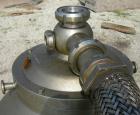 Used Alfa Laval BRPX-417-SFV-31CCL desludger disc centrifuge, 316 stainless steel construction on product contact areas. max bowl speed 3980 rpm. Clarifier design, centripetal pump liquid discharge, ...