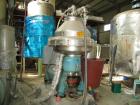 USED: Alfa Laval BRPX-417-SFV-31CGL desludger disc centrifuge, 316 stainless steel construction on product contact areas. Clarifier design, centripetal pump liquid discharge, timed solid discharge, b...