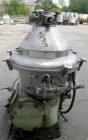 USED: Alfa Laval BRPX-309-34S Desludger Disc Centrifuge. Material of construction is 316 stainless steel, clarifier design, top feeding. Direct driven with 16.5 hp (11 kw) 3/50/220/380 volt, 1455 rpm...
