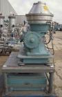 Used Alfa Laval BTPX-205-SGD-35-60 Desludger Disc Centrifuge, 2205 stainless steel bowl, 316 stainless steel top cover. Clarifier design, centripeal pump liquid discharge, 7.5 hp drive motor, 3/60/20...