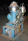 USED: Alfa Laval BTPX205-SGD-35 DEFP-50 desludger disc centrifuge. Duplex 2205 stainless steel construction. Max bowl speed 9650 rpm, water harness, sludge collection tank. Driven by a 6.5 kw (10 hp)...