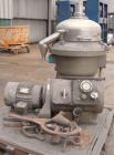 Used Alfa Laval CAFPX-207-XGV-19-60 Disc Centrifuge, 316 Stainless Steel. Light phase pump discharge, heavy phase overflow, outer rising channel. Driven by a 10 HP, 3/60/230/460 Volt, 1750 RPM Motor.
