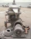 Used Alfa Laval CAFPX-207-XGV-19-60 Disc Centrifuge, 316 Stainless Steel. Light phase pump discharge, heavy phase overflow, outer rising channel. Driven by a 10 HP, 3/60/230/460 Volt, 1750 RPM Motor.