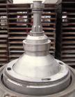 Used Alfa Laval CAFPX-207-XGV-19-60 Disc Centrifuge, 316 Stainless Steel. Light phase pump discharge, heavy phase overflow, outer rising channel. Driven by a 10 HP, 3/60/230/460 Volt, 1750 RPM Motor.