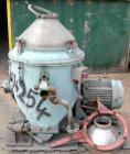 Used Alfa-Laval MAPX-210T-29-60 Oil Purifier Centrifuge Frame, 329 Stainless Steel. Frame driven feed pump, 25 hp motor 208/3/60, 1760 rpm tefc.